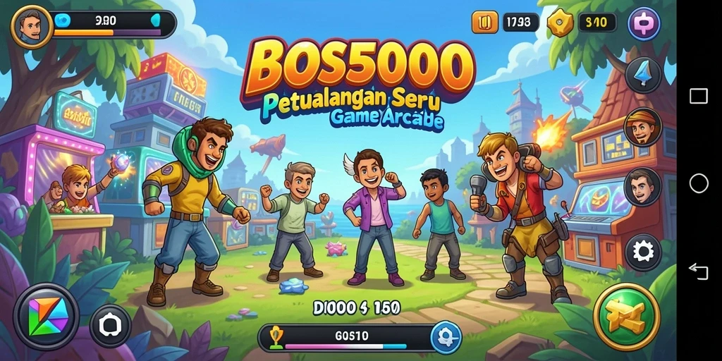 Tampilan gameplay seru dan penuh aksi di BOS5000.