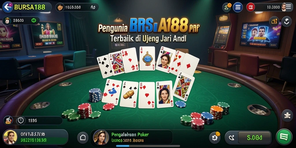 Tampilan gameplay BURSA188 yang mendebarkan dalam permainan Poker.