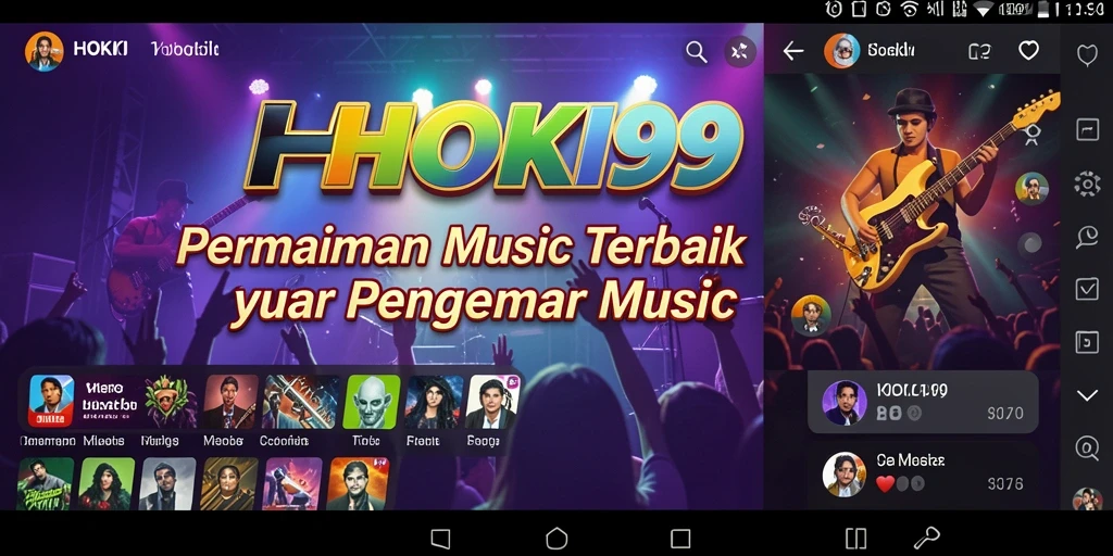 Tampilan gameplay HOKI99 dengan berbagai pilihan lagu musik yang menarik.