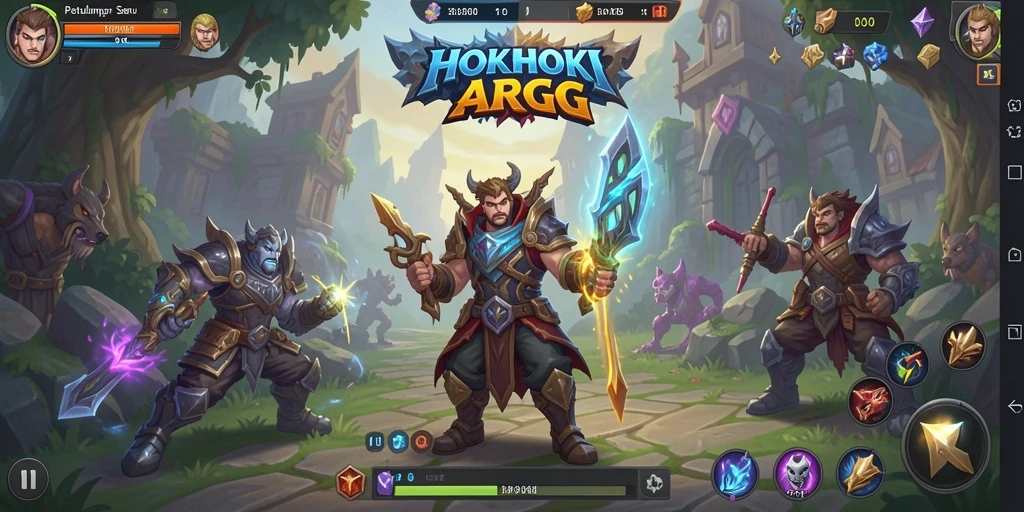 Tampilan gameplay HOKIHOKI yang menegangkan dengan pertempuran seru.