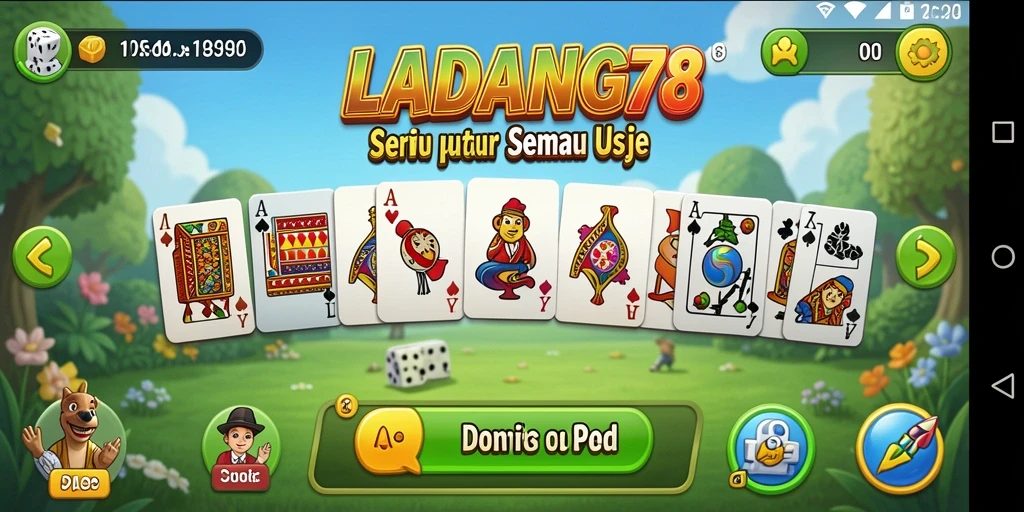 Tampilan gameplay seru dari permainan Domino LADANG78.