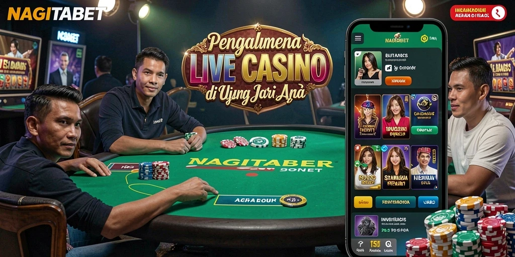 Tangkapan layar NAGITABET menampilkan suasana Live Casino yang mengasyikkan.