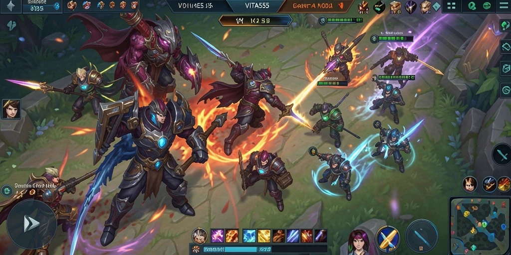 Gameplay seru VITA555 dengan karakter yang beragam.