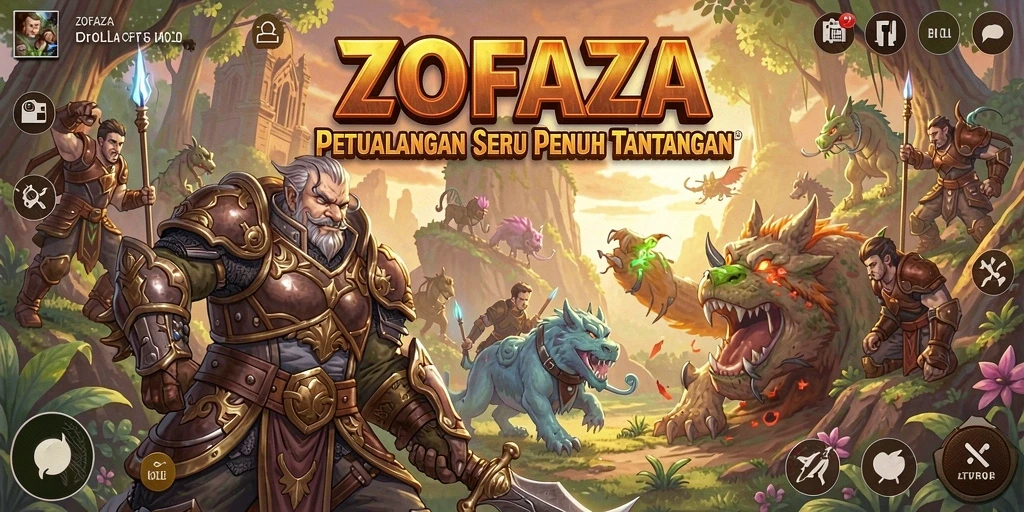 Gameplay ZOFAZA yang menarik dan penuh aksi petualangan.
